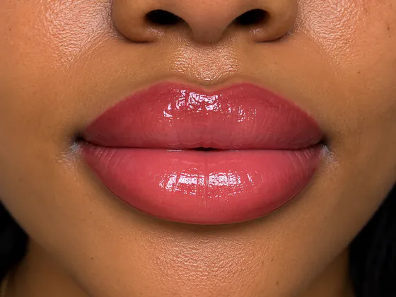 Lip blush treatment on a client
